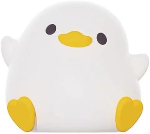 DoDo Duck Night Light, Cute Duck Lamp, Soft Silicone Dimmable Nursery Night Light, Touch Control & Rechargeable Night Lamp for Girls & Boys Bedroom, Living Room