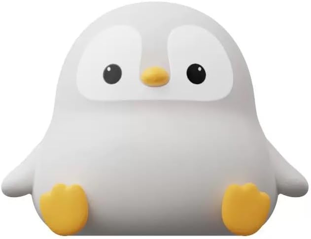 Penguin Night Light for Kids, Cute Penguin Lamp Silicone Baby Nursery Night Lamp, Dimmable Squishy Touch Bedside Lamps, Adorable Rechargeable Animal Lamps Gifts Kawaii Room Decor for Kids Girls Boys
