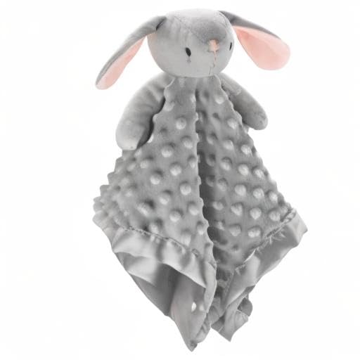 Pro Goleem Loveys for Babies - Soft Security Blanket Baby Snuggle Toy Newborn Stuffed Animals Baby Gifts for Boys and Girls, Grey Bunny 16 Inch