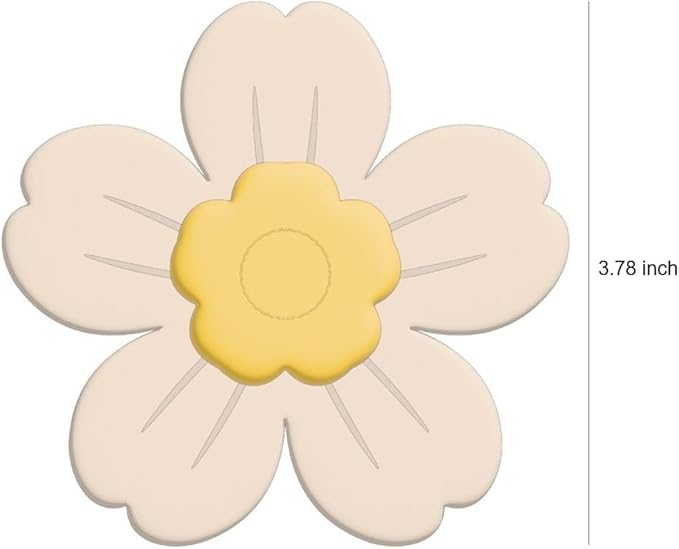 Suction Spinning Toy, Silicone Toddler Sensory Toys for Bath Toys Birthday Gift (Cream&Dusty Lilac)