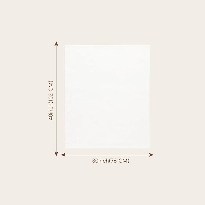 david's kids Micro Fleece Minky Baby Blanket for Boys Girls Neutral with Double Layer and Soothing Raised Dots, Breathable and Soft Lightweight Receiving Blanket for Newborns 30x40 Inches, White