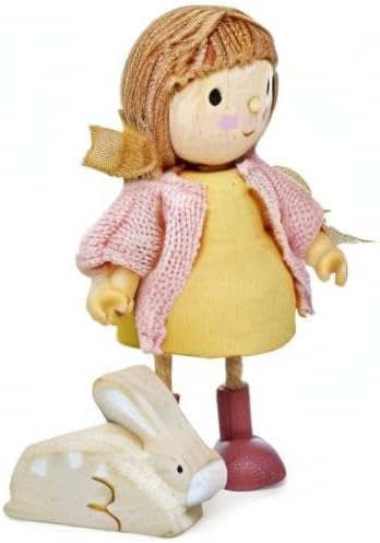 Tender Leaf Toys - The Goodwood Family - Wooden Miniatures Flexible Doll, Multicultural Action Figure for Dollhouse - Encourage Creative and Imaginative Fun Play for Children - Age 3+