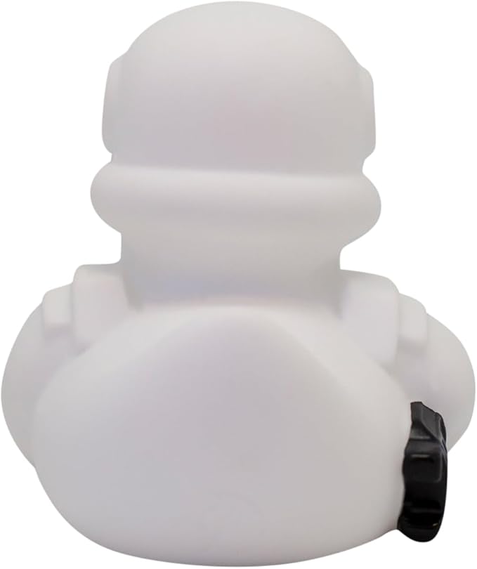 3 Inch Space Warrior White Rubber Bath Toy Duck
