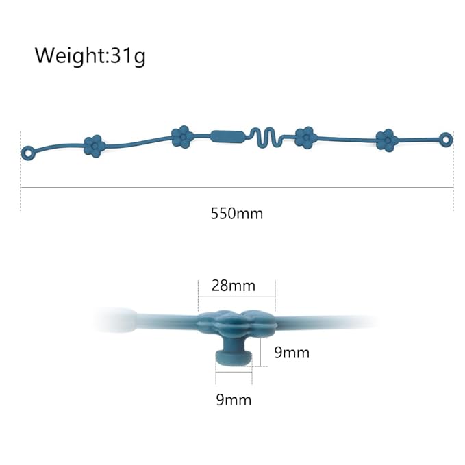 3Pcs Baby Silicone Teether Toy Set - Food-Grade Silicone Teething Relief Toys,Wooden Ring Teether Cute Bear Toy and Toy Straps for Babies 3-12 Months(Pink)