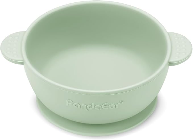 PandaEar 3 Pack Suction Bowls for Baby Toddlers 6-12 months, Silicone Baby Bowls with Suction for Food Feeding, BPA Free Toddler Bowls, Microwave and Dishwasher Safe