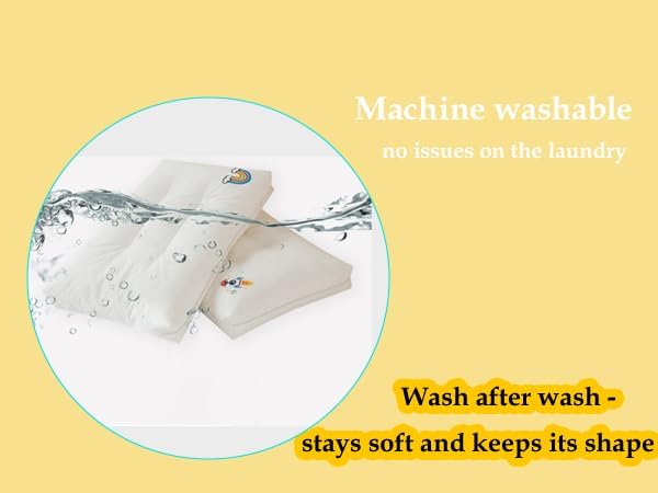 Toddler Pillow for 2,3,4,5 Years Old-11”x 17”-100% Cotton Machine Washable Soft and Breathable Kids Pillows, Small Toddler Pillow for Sleeping,Travel,Crib Bed,Daycare