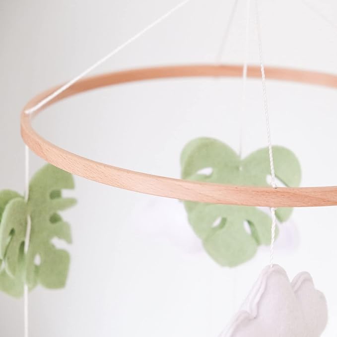 Dinosaur Baby Crib Mobile, Dino Baby Mobile, Neutral Nursery Mobile Decoration for Pack N Play, for Baby Boy & Girl