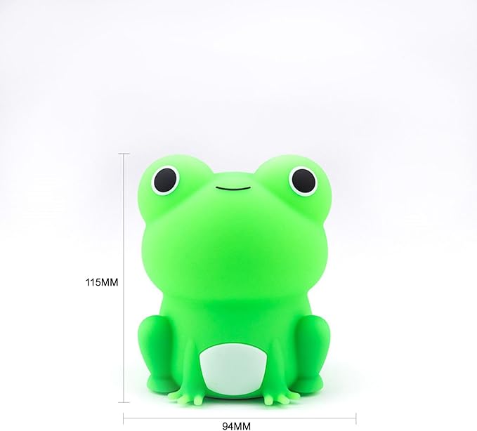 Cute Frog Night Light for Kids, Color Changeable Soft Silicone Sleeping Night Lamp for Nursery, Dimmable Timer Rechargeable Colorful Baby's Light Room Decor Children Gifts