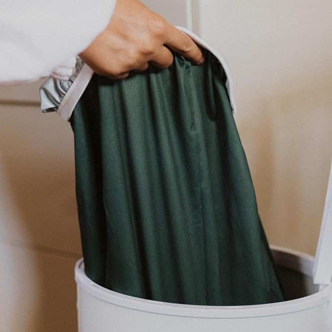 Nora's Nursery Pail Liner for Cloth Diapers - Reusable and Washable - Fits all Standard Diaper Pails - Waterproof Pail Liner with Strap for Diaper Pails, Laundry & Kitchen Garbage Cans (Forest - 2 Pk)