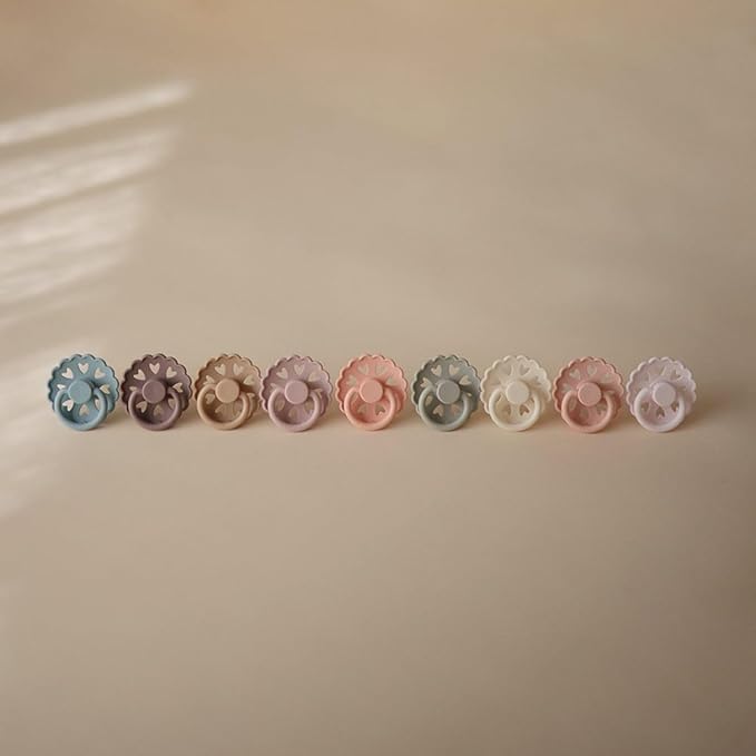 FRIGG SilkySoft Silicone Baby Pacifier 4-Pack Sunset Bliss | Made in Denmark | BPA-Free (6-18 Months)