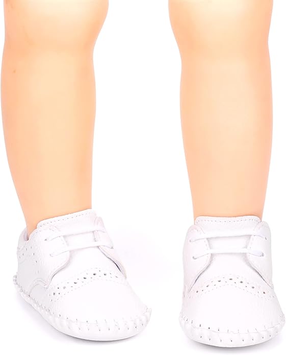 LONSOEN Baby Girls Boys Loafers Prewalker Dress Crib Shoes