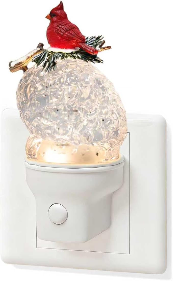Christmas Night Light Plug into Wall Swirling Glitter USB Portable Christmas Decorative Night Light Decoration for Kids Adults Bedroom Kitchen Living Room Holiday Decor (Pinecone)