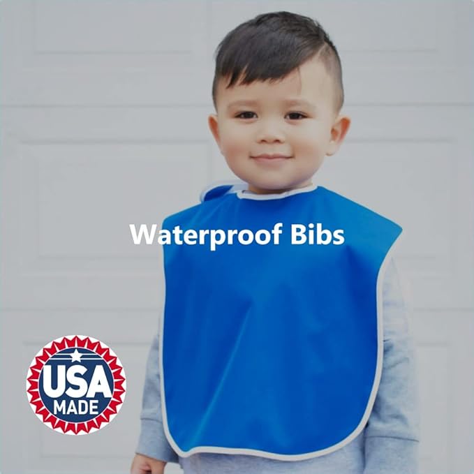 Large Waterproof Bibs Primary Collection - 4pk, 12pk, 48pk