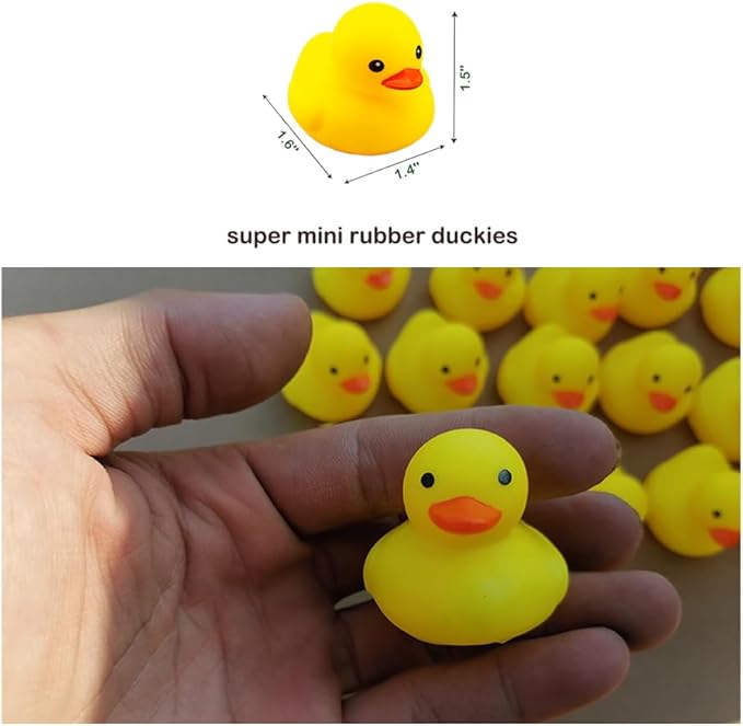 Bath Duck Toys 30 PCS Mini Rubber Ducks Squeak and Float Duckies Baby Shower Toy Party Decoration for Toddlers Boys Girls(1.6'')