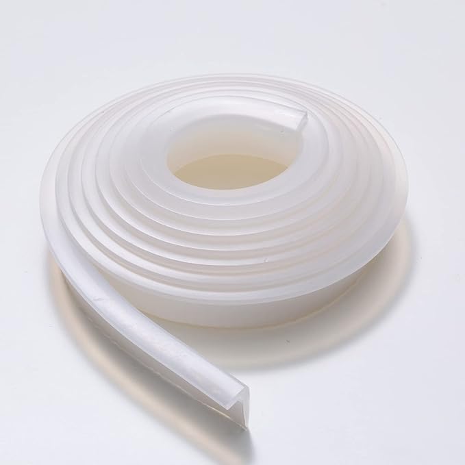 Edge Protector 100% Silicone, Baby Proofing Corners Clear Guards, Pre-Tape Adhesive Soft for Kids Safety, Child Table Cabinets Furniture Bumper (1/5x4/5 in, 3 FT)