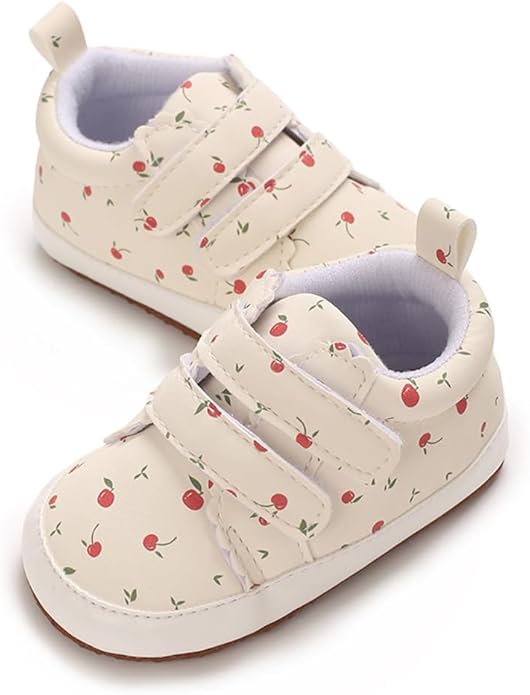 2Pairs Baby Shoes,Boys Girls Non-Slip Rubber Sole Sneakers,Unisex Infant Soft Lightweight First Walking Crib Shoes