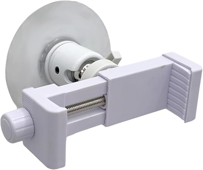 Baby Monitor Wall-Mounted Bracket for Battery-Powered Security Cameras, with Standard 1/4" Threaded Connection, Wall Sticker Installation White (Wall Stickers+Clip)