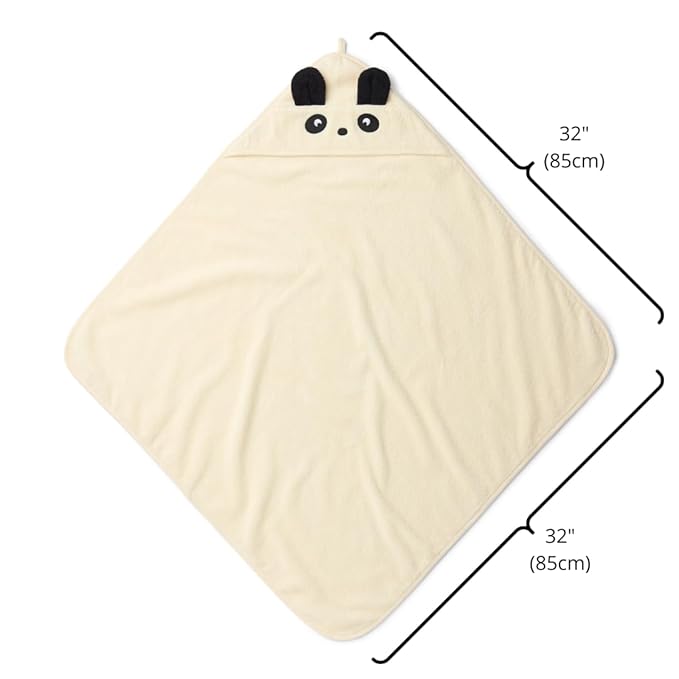 Baby Hooded Towel – Organic Cotton Baby Bath Towels – Baby Towels, Baby Bath Towels for Baby Boy, Baby Girl, 32" x 32" Super-Soft and Absorbent Baby Towels for Newborn (Panda)