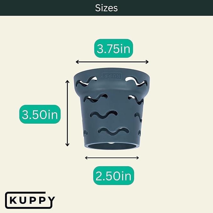 Kuppy Silicone Water Bottle Drying Rack - Fast-Dry Bottle Dryer for 20-64oz Cups - Reusable Food Storage Bag Drying Rack - Compatible with Stanley, Owala, Stasher (Green, 2-Pack)