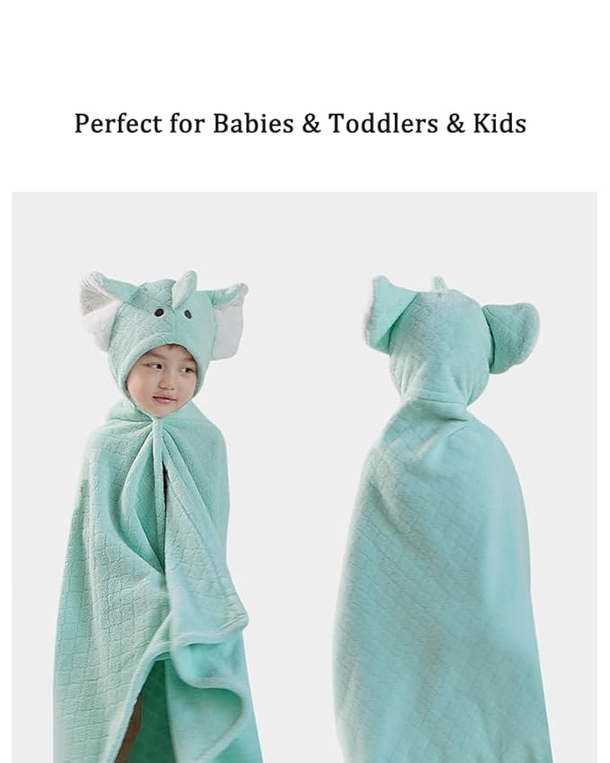 Toddler Towels with Hood Kids Towels Bath Baby Hooded Towel for Kids 0-5 Years, 2-Pack Soft Absorbent Baby Bath Towel Hooded Toddler Bath Towel Thick 50''x32''