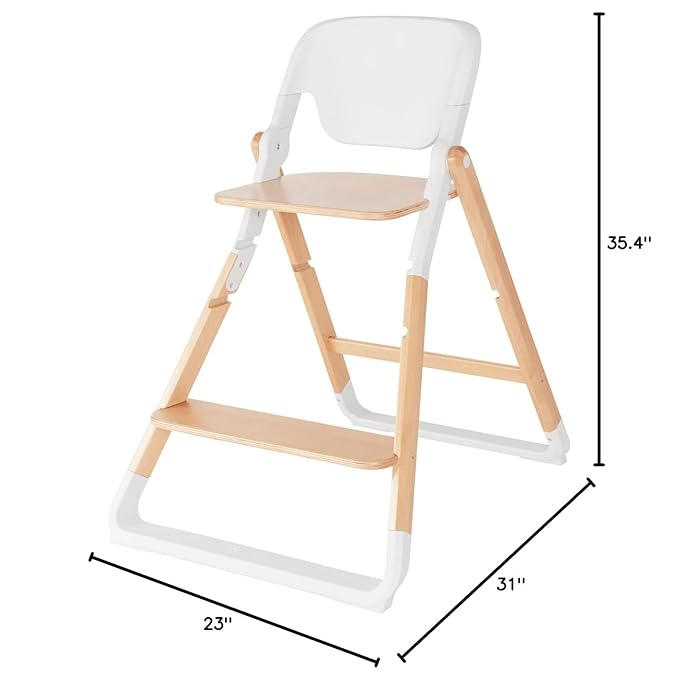 Ergobaby Evolve Baby Essentials Portable High Chair, Natural Wood