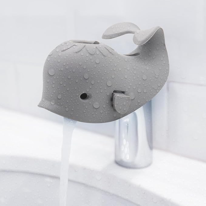 Baby Bathtub Faucet Cover, Baby Safety Protection Silicone Toys, Bath Spout Cover Baby Bathtub, Faucet Cover Baby Bathtub Silicone Whale for Kids, Toddler, Infant, Gifts for Children