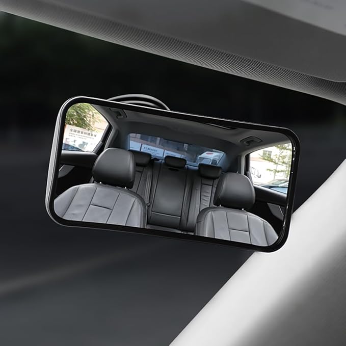 Suction Cup Baby Mirror For Car,360° Adjustable Car Seat Mirror Rear Facing Infant, See All Passengers in the Backseat, Rear View Mirror Accessories