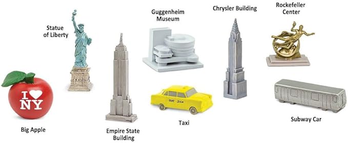 Safari Ltd. NYC Landmarks TOOB - Figurines of Statue of Liberty, Empire State & More - Fun Educational Play Toy for Boys, Girls & Kids Ages 3+