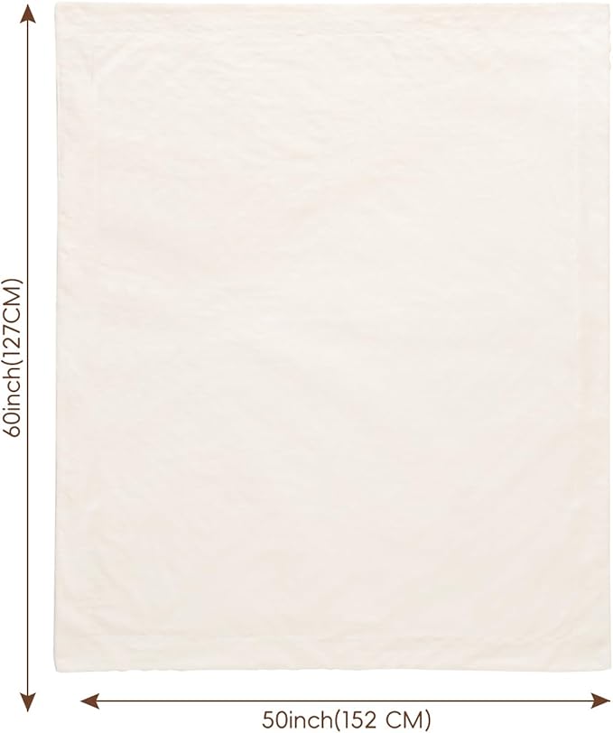 david's kids Micro Fleece Minky Baby Throw Blanket for Girls with Double Layer and Soothing Raised Dots, 50x60 Inches Breathable and Soft Lightweight Receiving Blanket for Newborns Cream