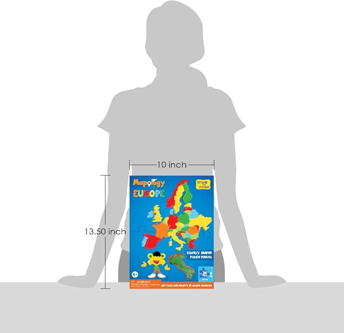 Imagimake Mapology Europe Map Puzzle - Geography for Kids - Learning & Educational Toys - Puzzles for Kids Ages 4-8, Gift for Gift for 4, 5, 6, 7, 8 Year Old