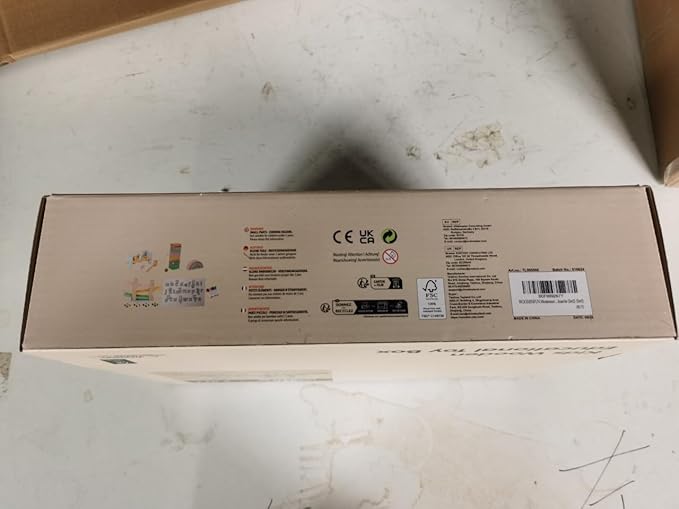 Wooden Toys for Kids, 5 in 1 Learning Educational Set (Includes Rainbow Stacker, Hammering Pounding, Race Track, Tumbling Tower Blocks, Alphabet Writing)- Gift for Boys Girls