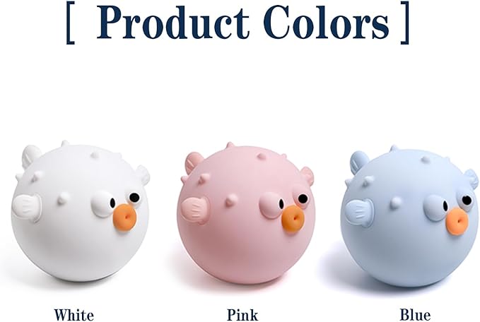 Cute Anemonefish Night Light, LED Squishy Night Lamp, Dimmable Timer Nursery Nightlight for Kids, Rechargeable Touch Lamp, Dorm Decor, Kids Funny Gifts(Pink Fish)