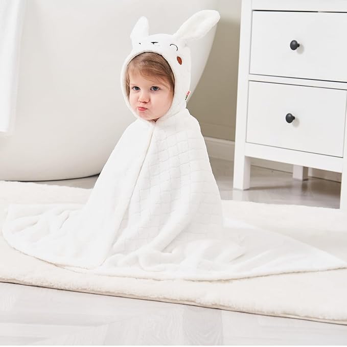 Hooded Baby Towels Girl Baby Bath Towels Toddler Towels for Girls 0-5 Years, 2-Pack Ultra Soft & Absorbent Baby Girl Bath Towel Toddler Bath Towel, Large 50''x32'' Baby Hooded Towel Girl