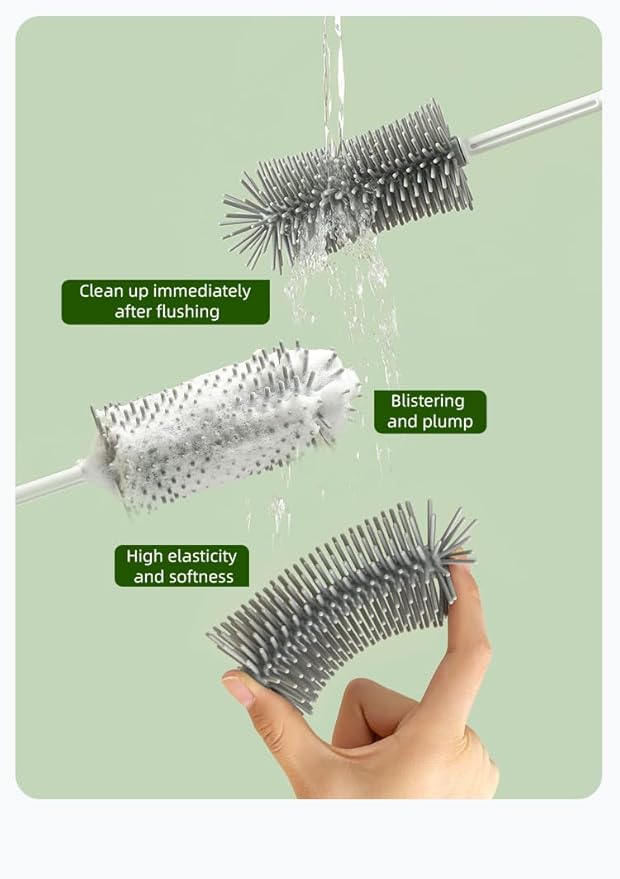 6-in-1 Bottle Brush Set with Holder – Multipurpose Cleaning Kit for Baby Bottles, Reusable Water Bottles, Straws, and Lids – BPA-Free, Compact Storage