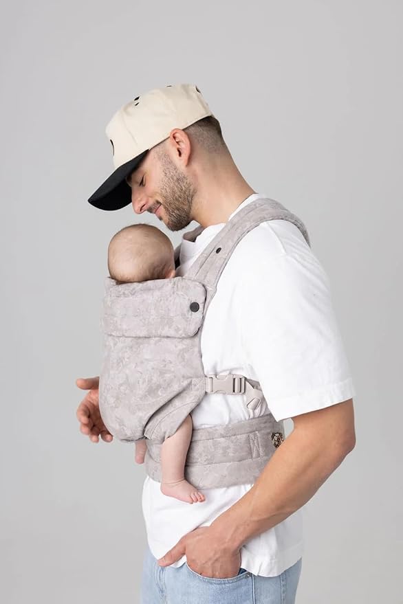 Mabē Monarch Ergonomic Baby Carrier - Premium Cotton Soft Structured Infant Carrier with Hip Healthy Design, 3 Carry Positions for Newborn to Toddler (7-35lbs) (Ashland Camo)