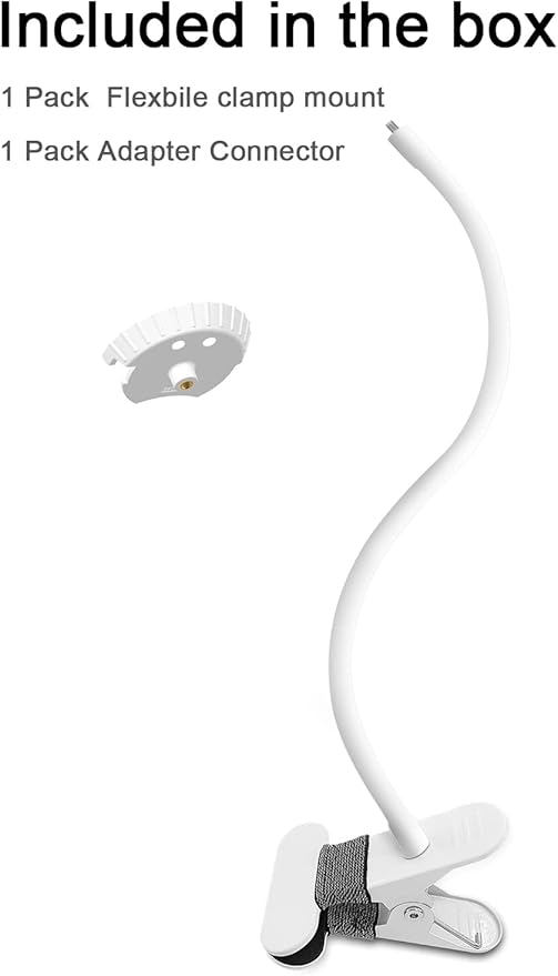 Baby Monitor Mount Compatible with Babysense HD S2/ V43 Monitor and Other Baby Monitor with 1/4 Threaded Hole 15.7 inches Flexible Clip Clamp Mount Long Gooseneck Arm