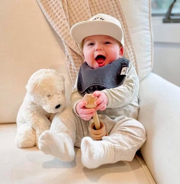 DiaperSquad's Baby Bibs for Drooling and Teething, Bibs for Boys, Baby Girl - Solid Cotton Baby Drool Bibs