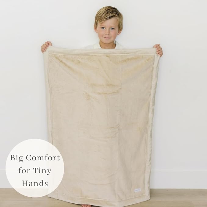 SARANONI Luxury Receiving Blankets for Babies | Ultra-Soft Lush and Boutique Quality Baby Blanket | Ivory - 40” x 30”