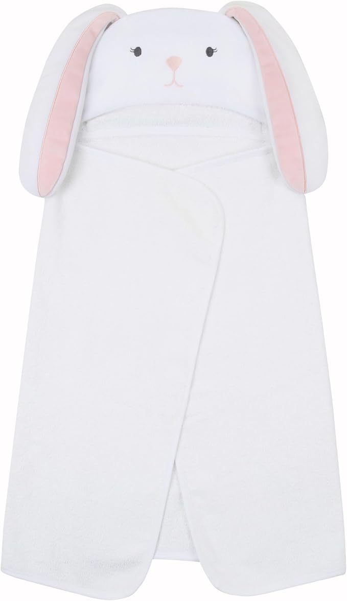 Lambs & Ivy Baby/Infant Luxury Cotton Terry Bunny Hooded Bath Towel