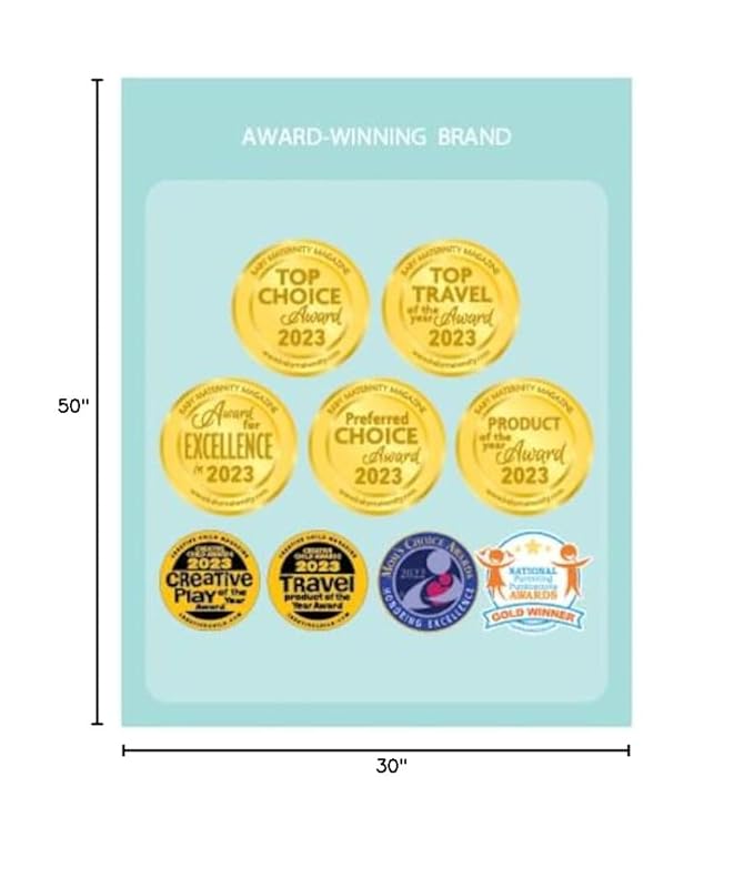 Regalo Extra Wide Retractable Baby Gate, Award Winning Brand, Expands up to 50" Wide, Easy Install, Includes Installation Template, Locking Indicator