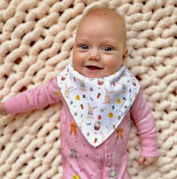 DiaperSquad's Baby Bibs for Drooling and Teething, Bibs for Boys, Baby Girl - Solid Cotton Baby Drool Bibs