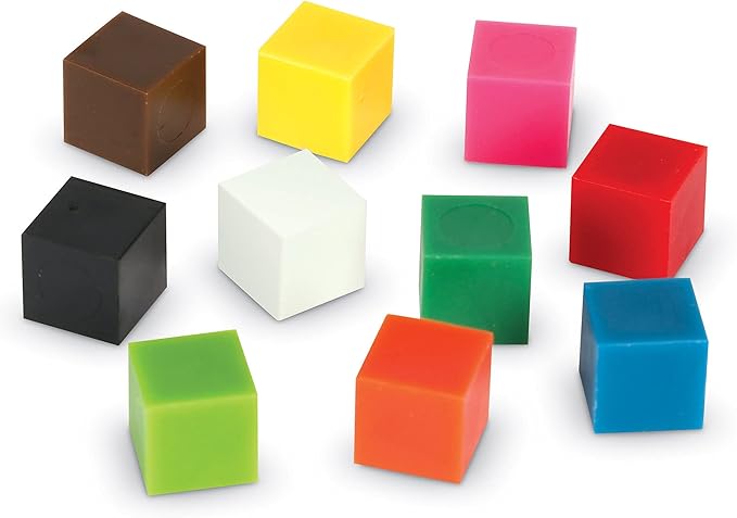 Learning Resources Centimeter Cubes, Counting/Sorting Toy, Assorted Colors, Math Cubes, Learning Cubes for Kids, Set of 500, Ages 6+