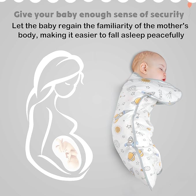 2 Pack Transition Swaddle with 2 Way Zipper, 2 in 1 Arms in/Out Transitional Arms Up Swaddle, 100% Cotton Newborn Swaddles Zipper Swaddles Baby Swaddling Sack Sleep Sack 0-3 Months