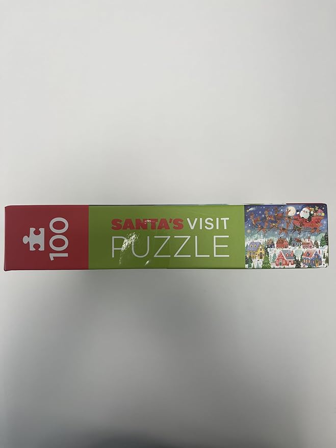 Crocodile Creek 100-Piece Jigsaw Floor Puzzle, Large 17" x 12" Completed Size, Designed for Kids Ages 5 Years and up, Santa's Visit