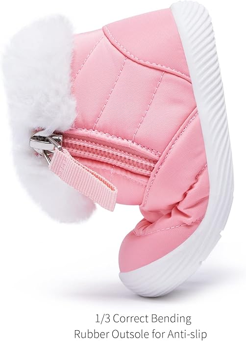 BMCiTYBM Baby Boy Girl Snow Boots Waterproof Winter Warm Booties Nonslip Lightweight Outdoor Shoes for First Walkers 6 9 12 18 24 Months(Infant/Toddler)