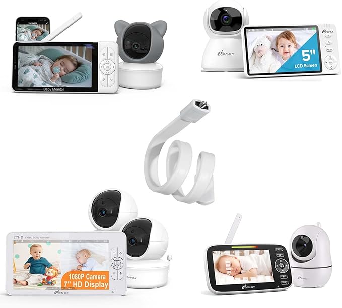 iFamily Flexible Mount Shelf Baby Camera ABM570/SM43E/SM43EV2/SM653/70A/6TY WiFi Camera, UKSUP 663, mounting on Baby Bed or Wall Mount Shelf, Curtain Rods Without Hurting Wall Surface.