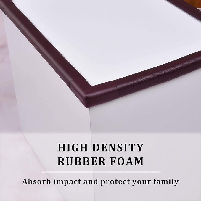 Baby Proofing Edge and Corner Guards, Safety Furniture Bumper with 3M Double-Sided Tape, Child Corner Protector for Fireplace, Table, Stair, Cabinet, (Coffee)