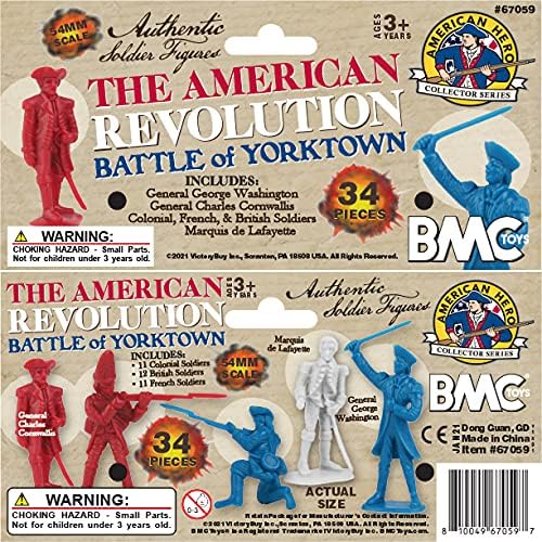 BMC Revolutionary War Plastic Army Men - 34 British, American, French Soldiers