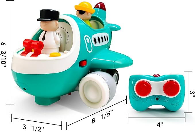 iPlay, iLearn Baby Airplane Toys, Cool Remote Control Plane Toy for Toddlers 2-3, Infant Musical RC Helicopter W/Light Sound, Birthday Gifts for 18 24 Month 2 3 4 Year Old Boy Girl Kids Children