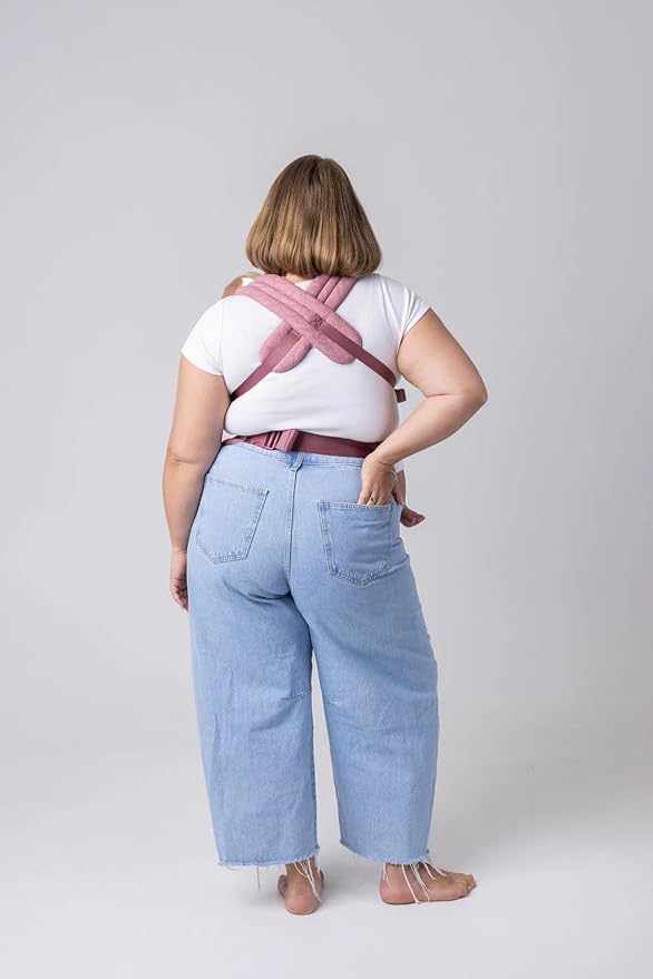 Mabē Monarch Ergonomic Baby Carrier – Premium Cotton Soft Structured Newborn to Toddler Carrier with Hip-Healthy Design, 3 Carry Positions (7-35lbs), Lightweight & Breathable,(Mauve Wings)